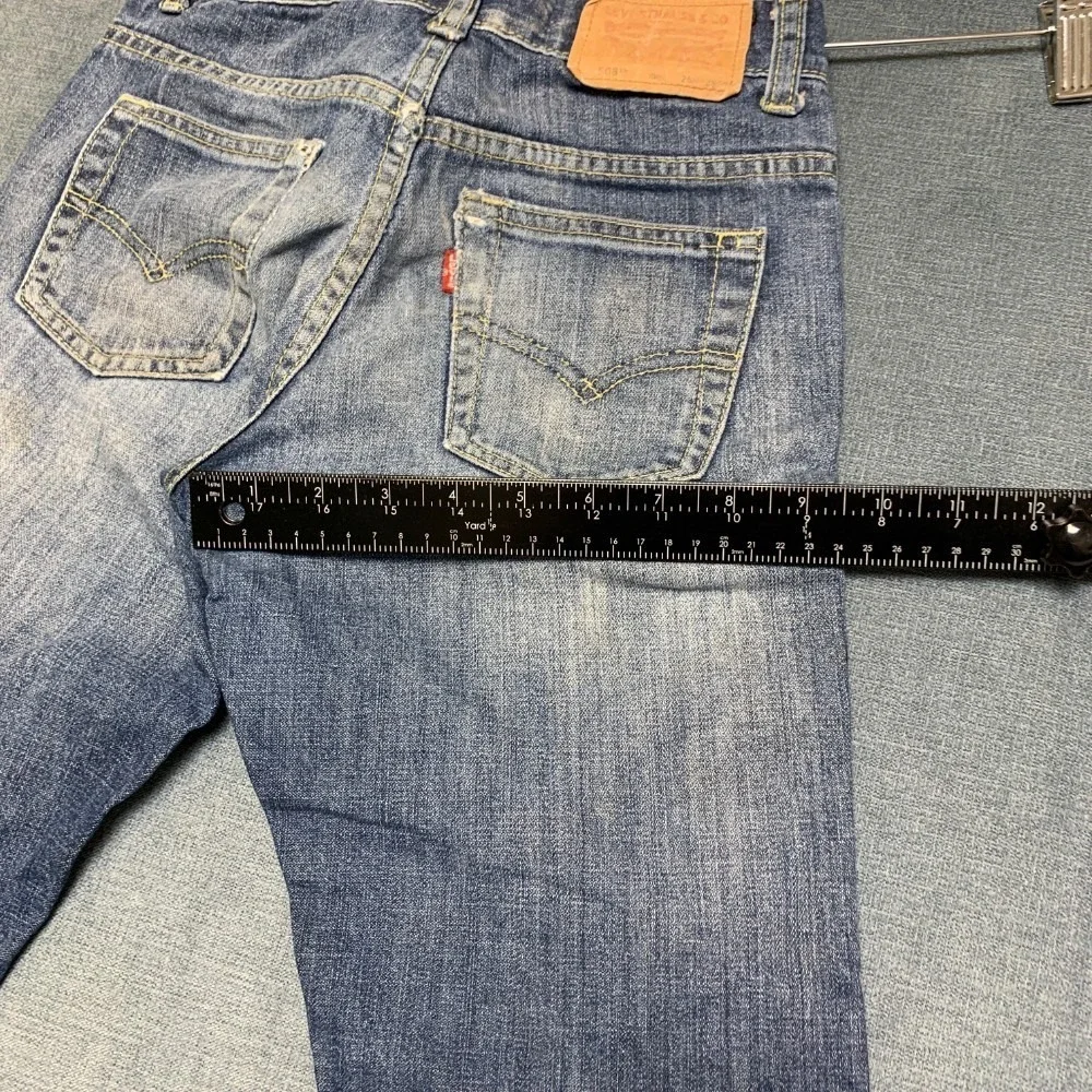Levi's 508 Tapered Jeans Boys 10 Reg 25x25 Blue Denim Cotton Distressed Casual